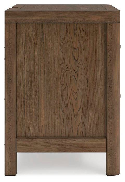 Cabalynn Queen Upholstered Bed with Mirrored Dresser, Chest and Nightstand