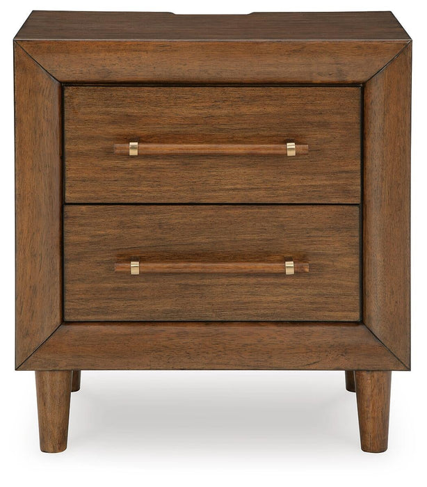 Lyncott California King Upholstered Bed, Dresser, Mirror, Chest and Nightstand