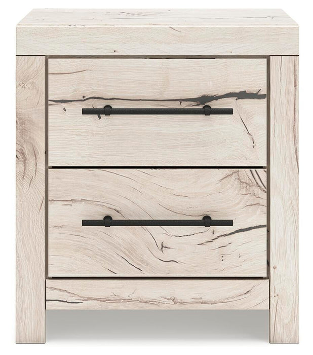 Lawroy King Panel Storage Bed, Dresser, Mirror and Nightstand