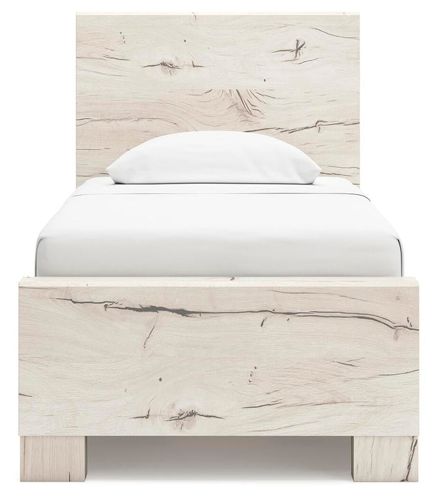 Lawroy Twin Panel Bed with Storage, Dresser, Mirror, Chest and Nightstand