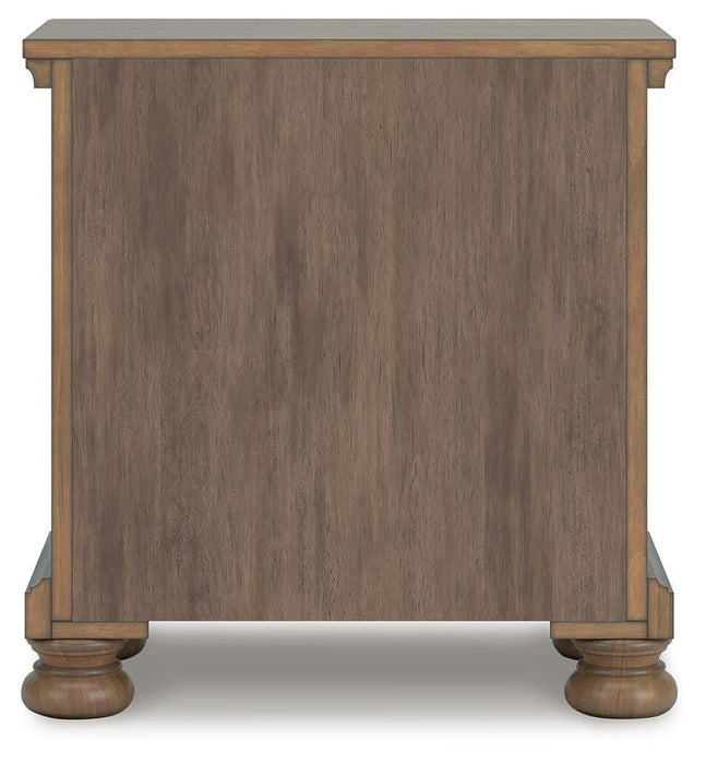 Feddinger California King Storage Sleigh Bed with Mirrored Dresser and Nightstand