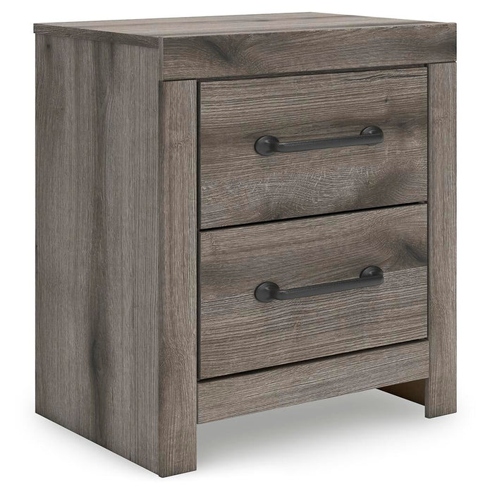 Graystorm King Panel Bed, Dresser, Mirror and Nightstand
