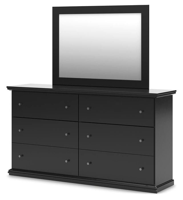 Maribel Twin Panel Bed, Dresser and Mirror
