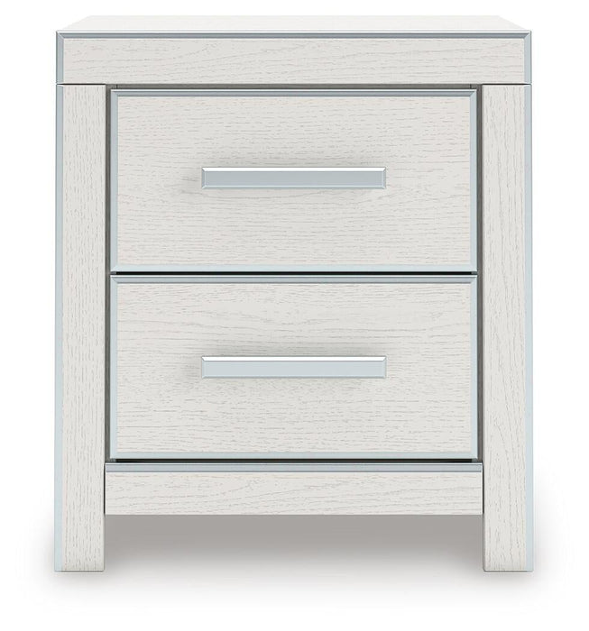 Zuraleus King Upholstered Panel Platform Storage Bed, Dresser, Mirror and Nightstand