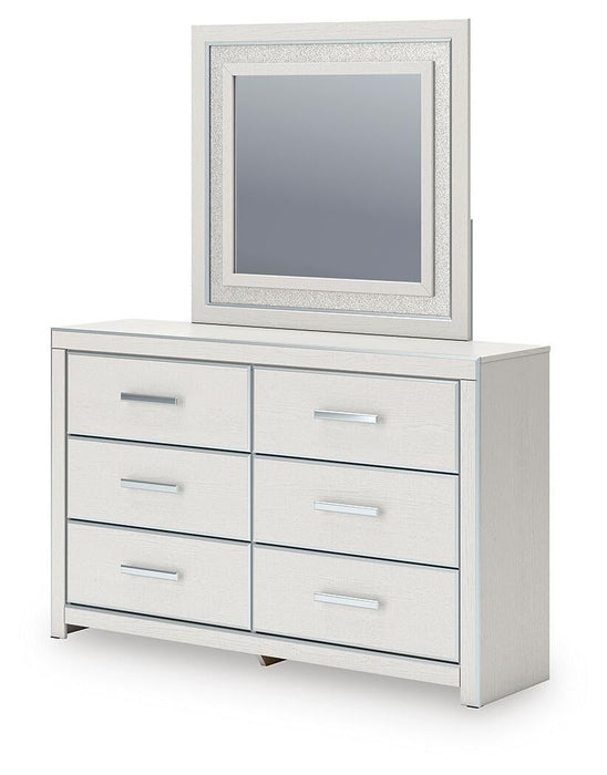 Zuraleus Queen Upholstered Panel Platform Storage Bed, Dresser, Mirror, Chest and Nightstand