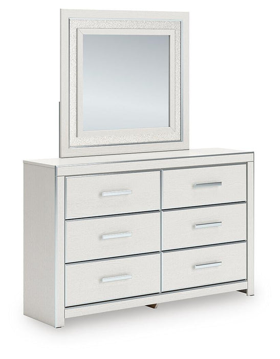 Zuraleus California King Upholstered Bed, Dresser, Mirror and Nightstand