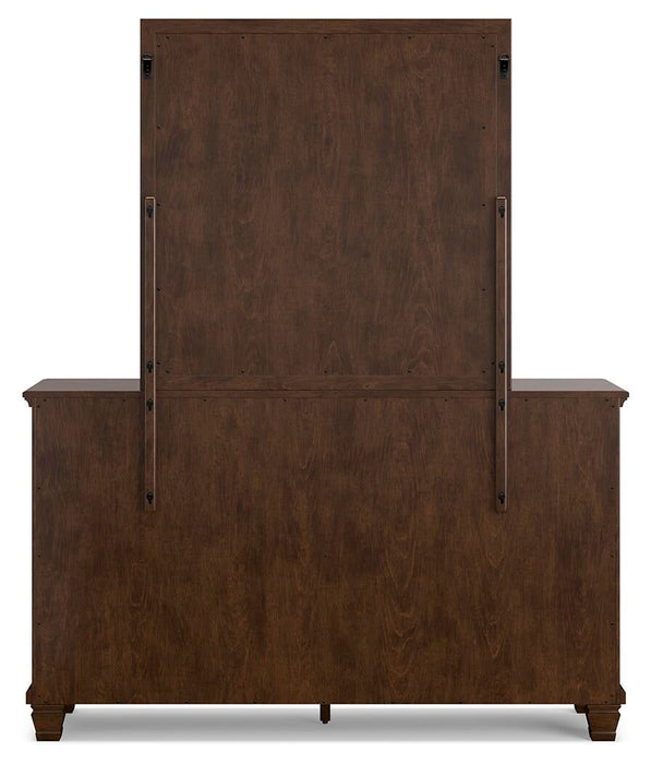 Danabrin Queen Panel Storage Bed, Dresser, Mirror and Nightstand