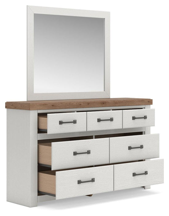 Savonport King Panel Storage Bed. Dresser, Mirror and Nightstand