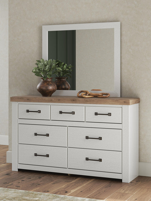 Savonport Twin Panel Storage Bed, Dresser and Mirror