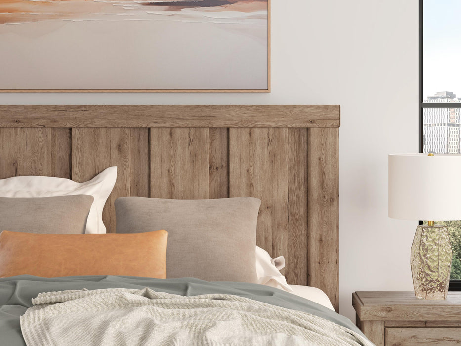Garistyn King Panel Storage Bed, Dresser and Mirror