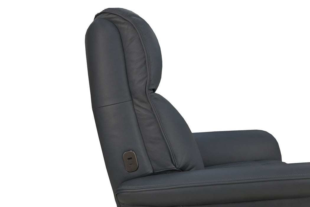 Haven Harbor Leather Power Swivel Recliner with Power Headrest, Lumbar, Heat, Massage & Ventilation