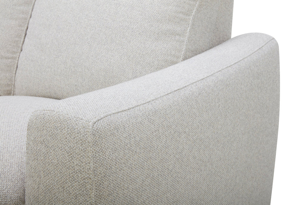 Ava Silver Sand Fabric Power Recliner with Power Headrest & Lumbar
