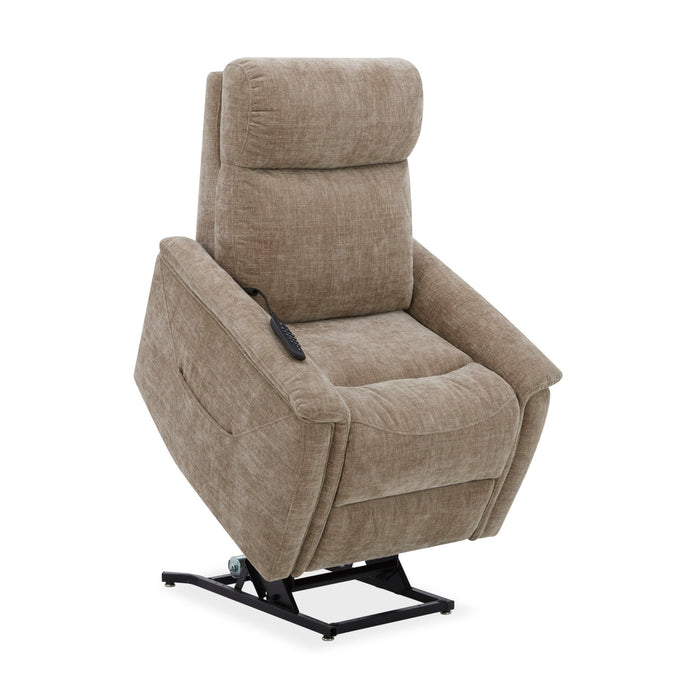 Luma Petite Sable Fabric Petite Power Lift Recliner with Power Headrest, Lumbar, Heat & Massage