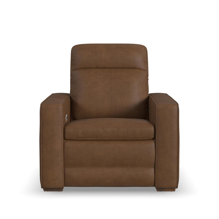Dutch Cortado Leather Power Recliner with Power Headrest & Lumbar