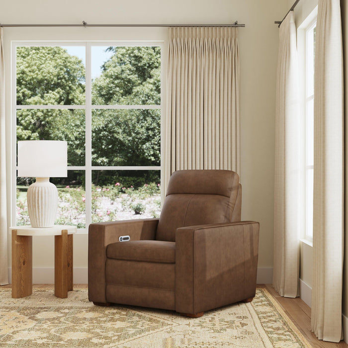 Dutch Cortado Leather Power Recliner with Power Headrest & Lumbar