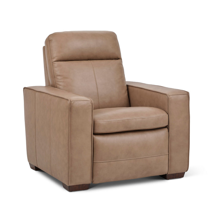Dutch Desert Leather Power Recliner with Power Headrest & Lumbar