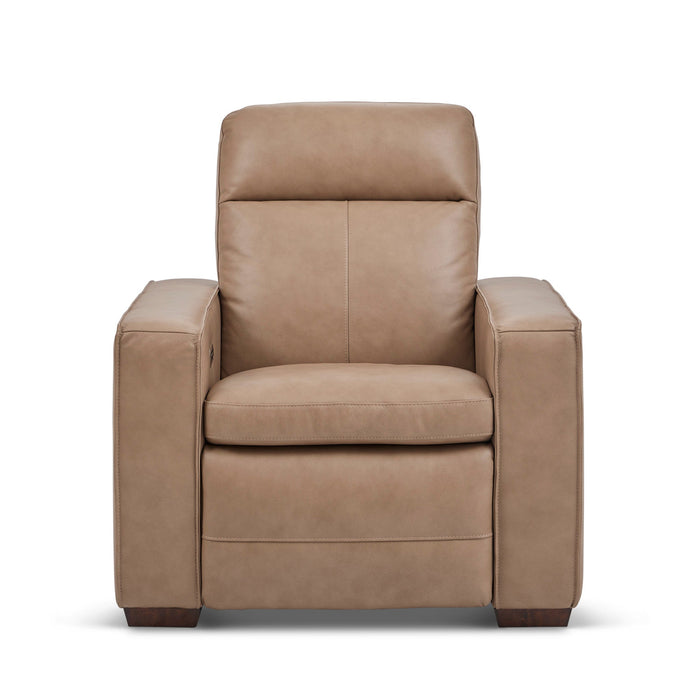 Dutch Desert Leather Power Recliner with Power Headrest & Lumbar