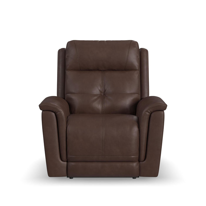 Ranger Rustic Brown Leather Power Recliner with Power Headrest, Lumbar, Heat & Massage