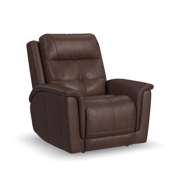 Ranger Rustic Brown Leather Power Recliner with Power Headrest, Lumbar, Heat & Massage