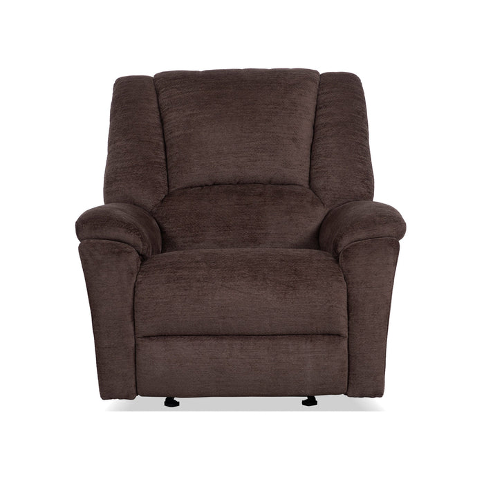 Plush Buffalo Fabric Perfect Match Gliding Recliner