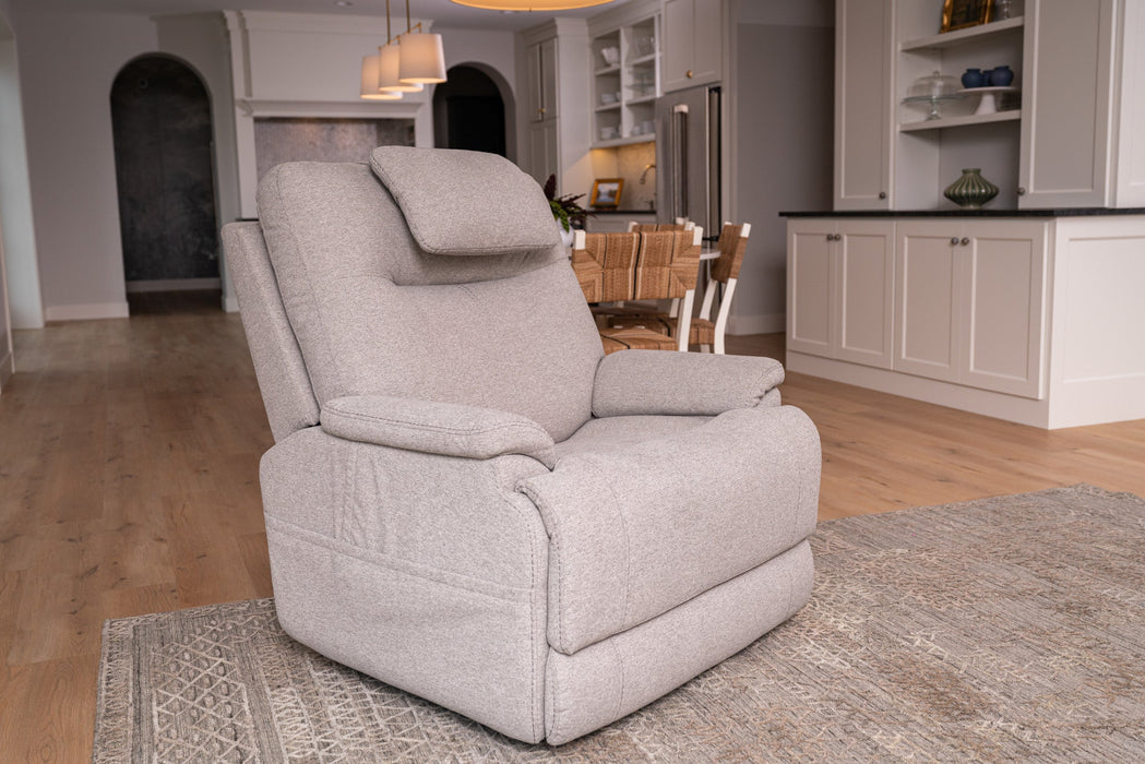 Zecliner Model 1 Dove Fabric Power Lift Sleep Recliner with Power Headrest & Lumbar