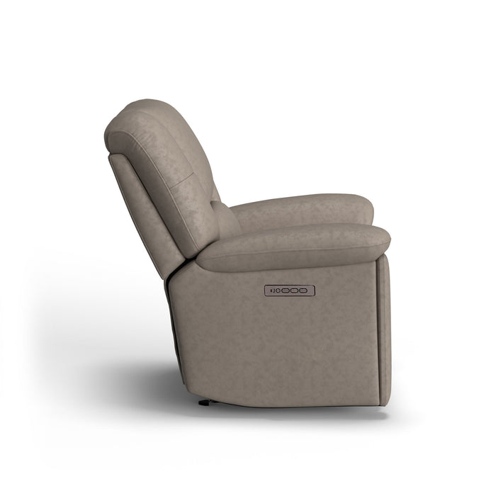 Plush Leather Power Gliding Recliner with Power Headrest & Lumbar