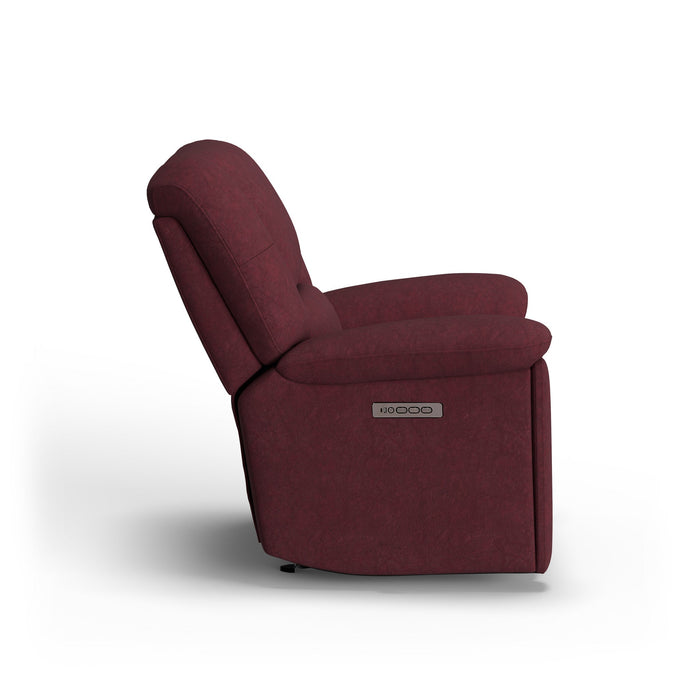 Plush Leather Power Gliding Recliner with Power Headrest & Lumbar