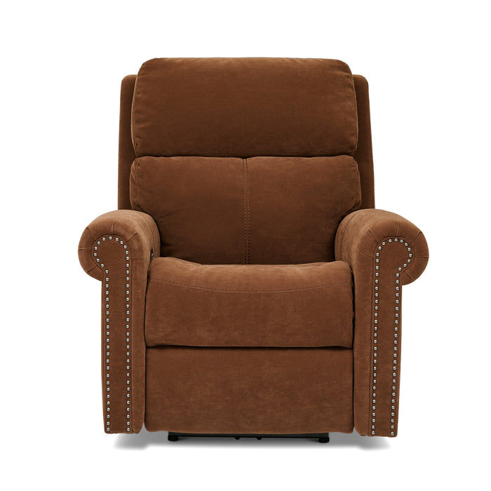Bernard Leather Power Recliner with Power Headrest & Lumbar