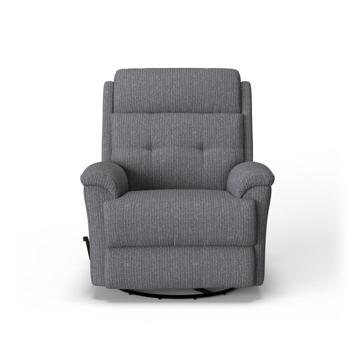 Sophisticated Fabric Swivel Gliding Recliner