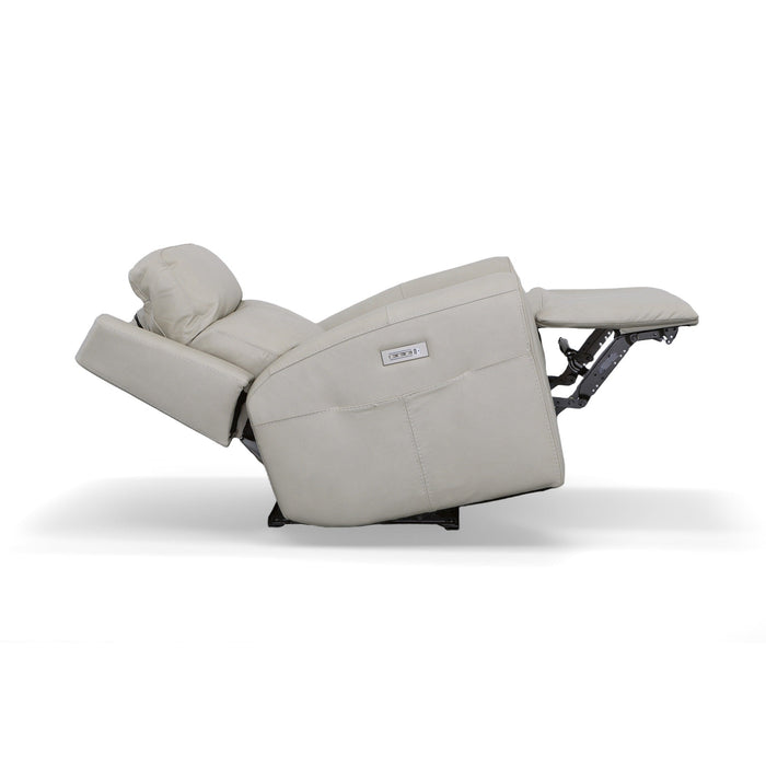 Barnett Gray Matters Leather Power Recliner with Power Headrest & Lumbar