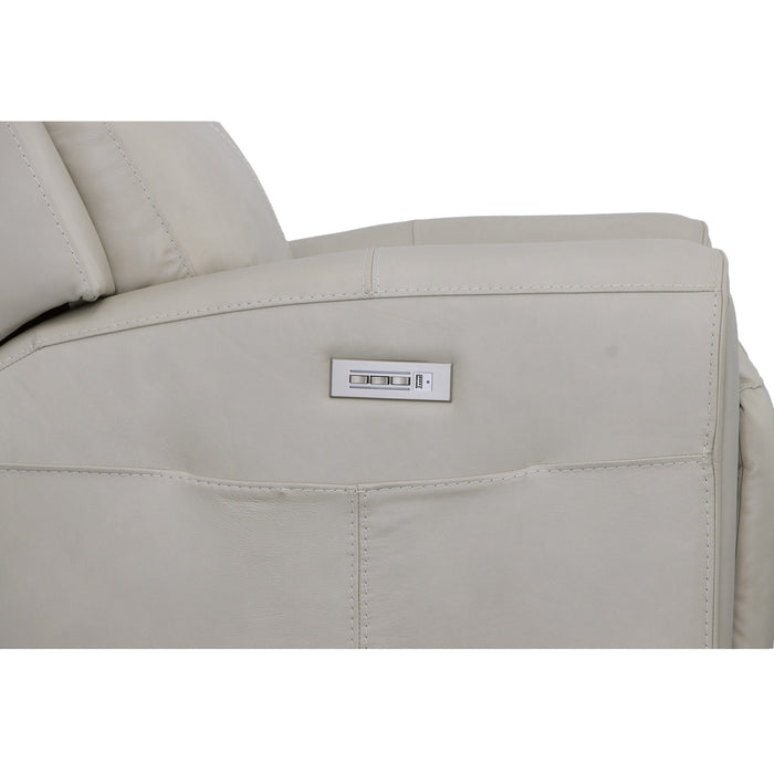 Barnett Gray Matters Leather Power Recliner with Power Headrest & Lumbar