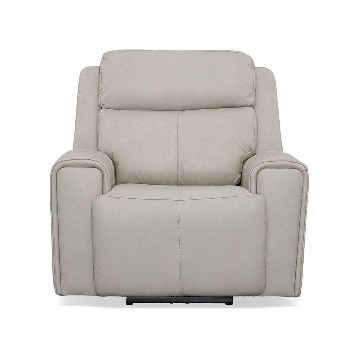 Barnett Gray Matters Leather Power Recliner with Power Headrest & Lumbar