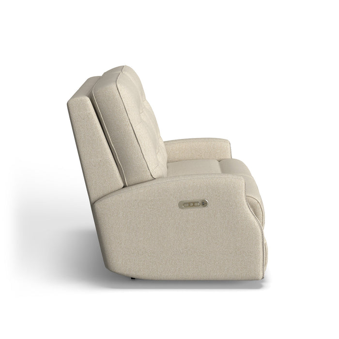 Devon Fabric Power Reclining Loveseat with Power Headrests