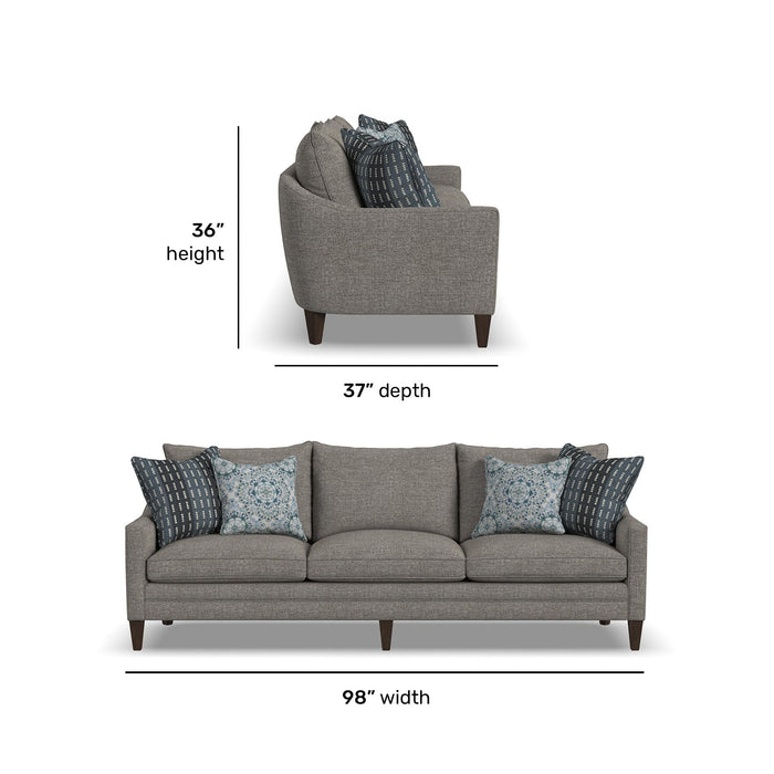 Eleanora Fabric Large Three-Cushion Sofa
