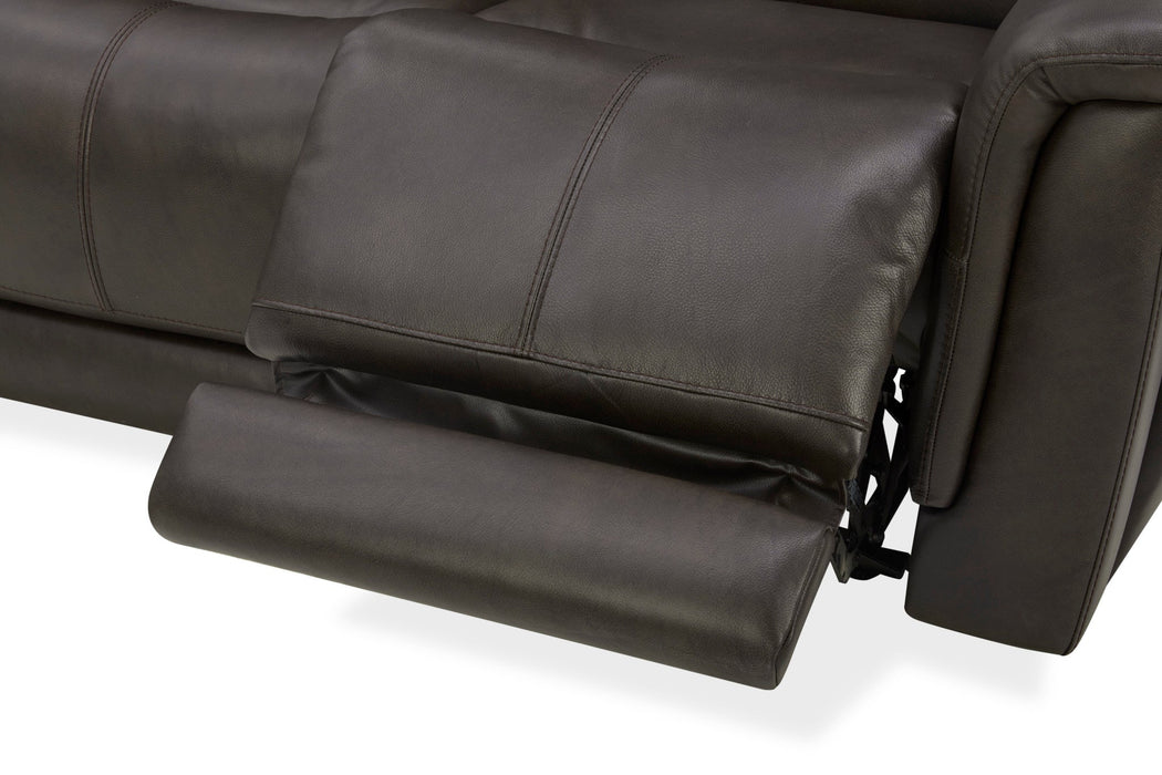 Ranger Rustic Brown Leather Power Reclining Loveseat with Power Headrest, Lumbar, Heat & Massage