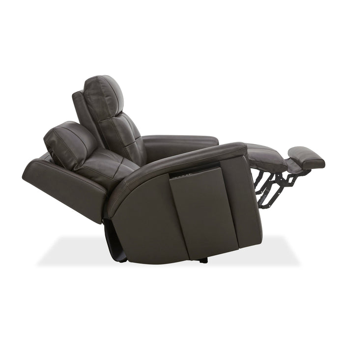 Ranger Rustic Brown Leather Power Reclining Loveseat with Power Headrest, Lumbar, Heat & Massage