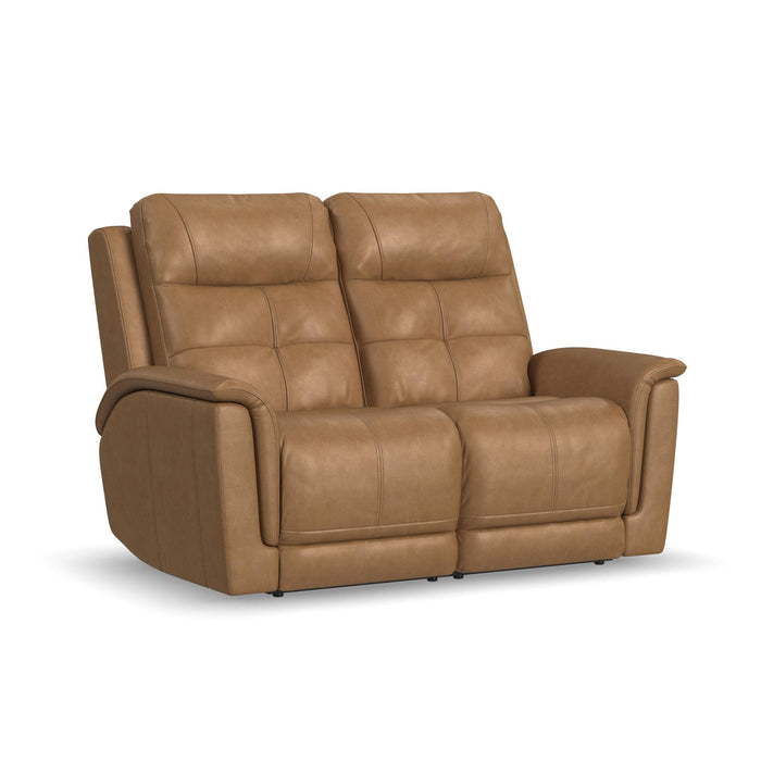 Ranger Oakridge Leather Power Reclining Loveseat with Power Headrest, Lumbar, Heat & Massage