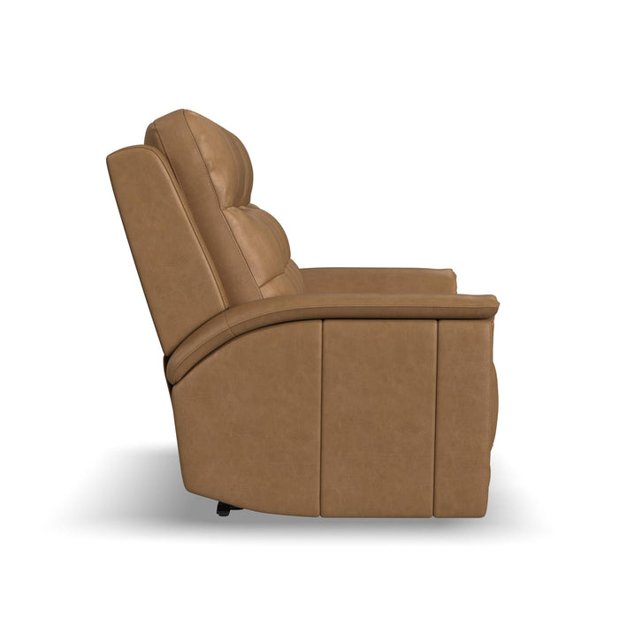Ranger Oakridge Leather Power Reclining Loveseat with Power Headrest, Lumbar, Heat & Massage