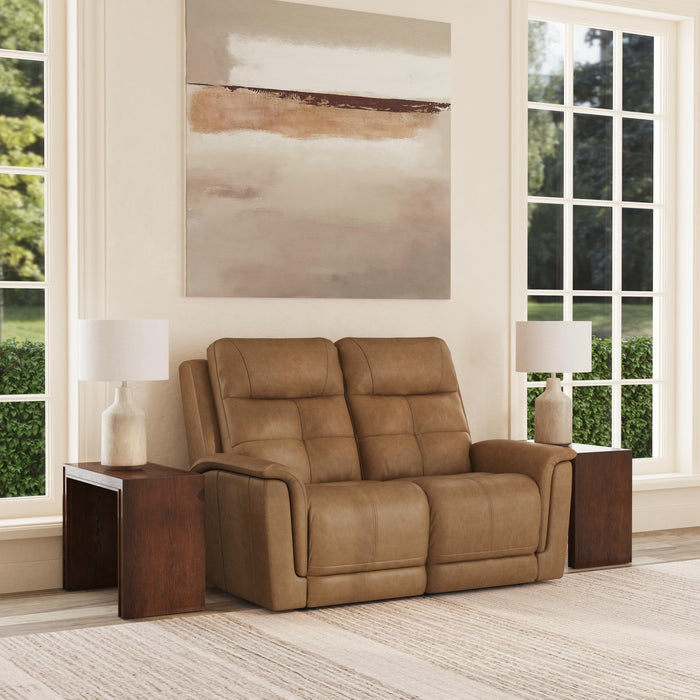 Ranger Oakridge Leather Power Reclining Loveseat with Power Headrest, Lumbar, Heat & Massage