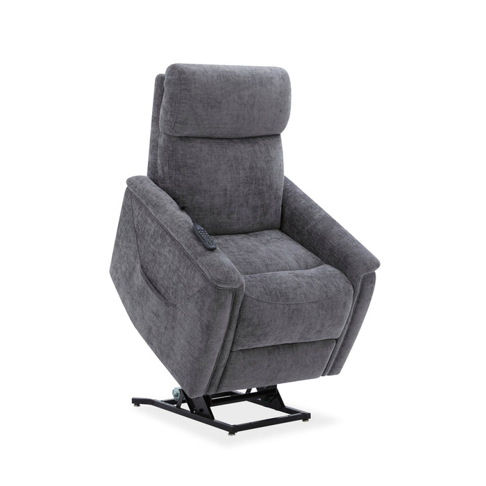 Luma Petite Shadow Fabric Petite Power Lift Recliner with Power Headrest, Lumbar, Heat & Massage
