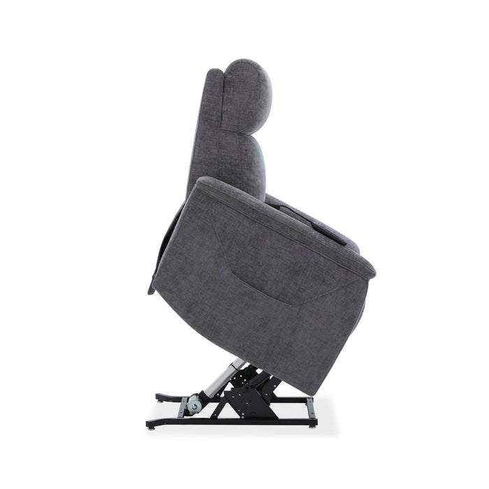 Luma Petite Shadow Fabric Petite Power Lift Recliner with Power Headrest, Lumbar, Heat & Massage