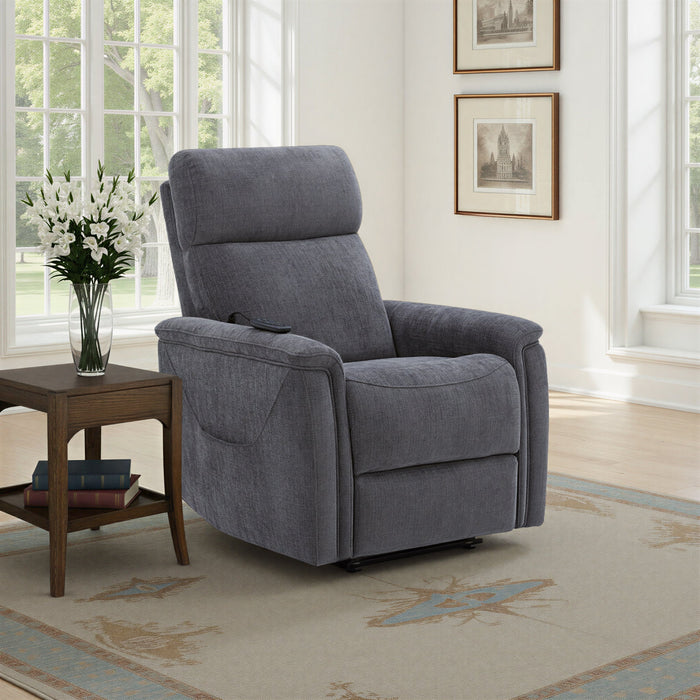 Luma Petite Shadow Fabric Petite Power Lift Recliner with Power Headrest, Lumbar, Heat & Massage