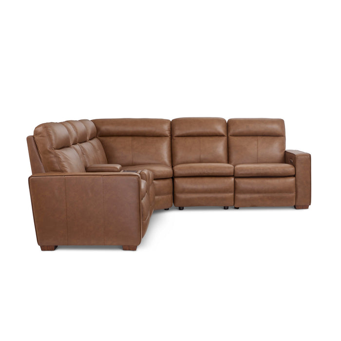 Dutch Cortado Leather Power Reclining Sectional