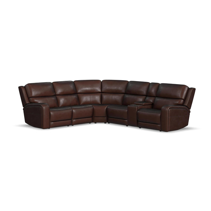 Oasis Truffle Leather Sectional
