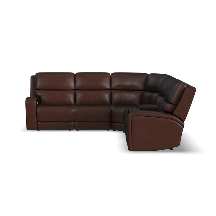 Oasis Truffle Leather Sectional