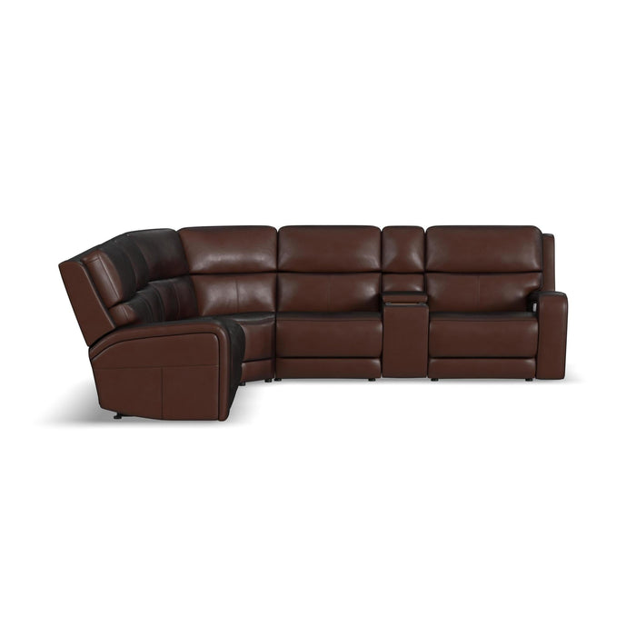 Oasis Truffle Leather Sectional