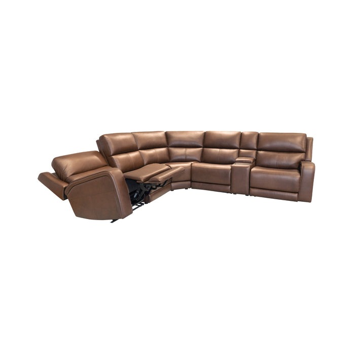 Oasis Truffle Leather Sectional