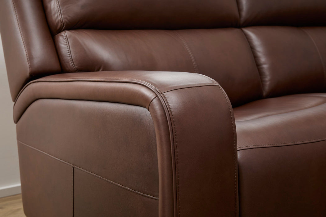Oasis Truffle Leather Sectional