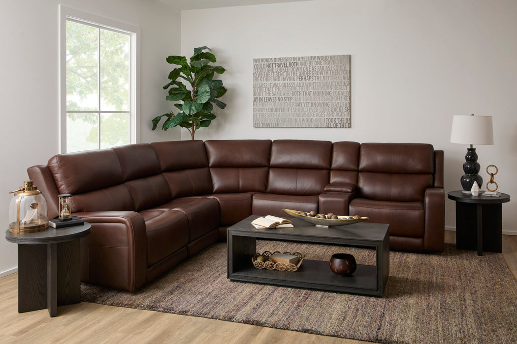 Oasis Truffle Leather Sectional