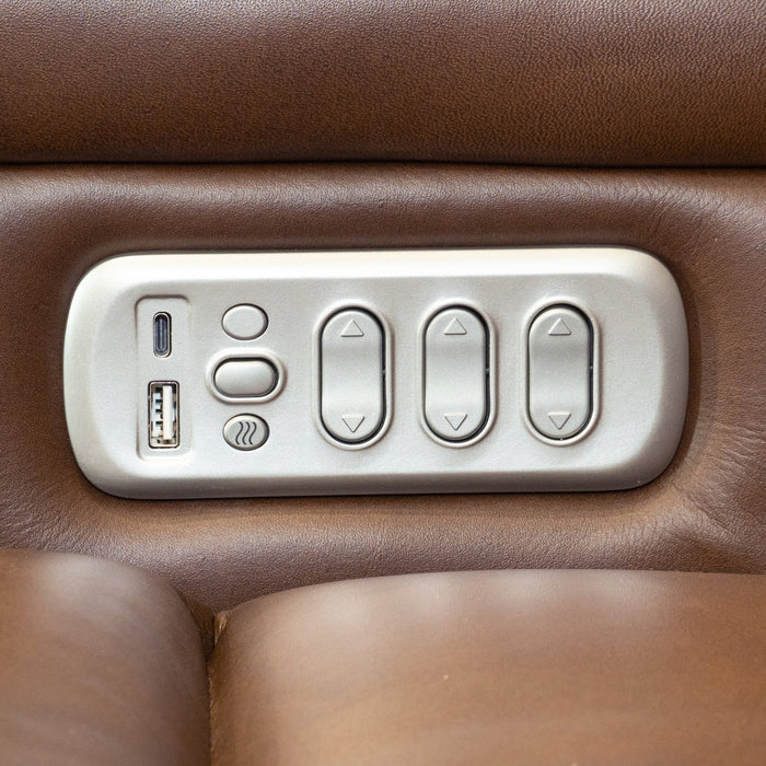 Oasis Truffle Leather Sectional